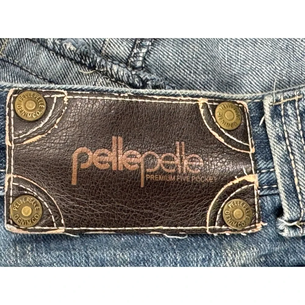 Pelle Pelle Baggy Denim‎ Shorts Mens 30 Blue Y2K Streetwear Jorts Relaxed Fit
